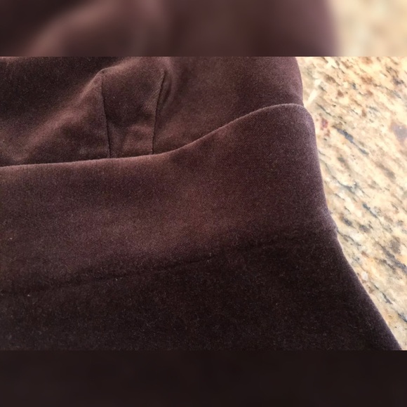 J Crew Chocolate Velvet V Neck Fit & Flare Dress - Picture 6 of 8